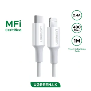 UGREEN 1 Meter MFI Certified Type-C to Lightning Cable Rubber Shell – US171