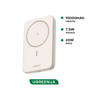 UGREEN 10000mAh 20W Magnetic Wireless Power Bank White – PB561